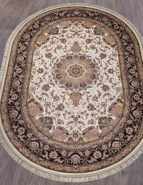 Ковёр ARAVIA-D158-CREAM-BROWN-OVAL Российский Ковёр Аравия.Цена указана за 1 кв/метр.
