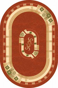 Овальный ковер KAMEA carving 5263 TERRA