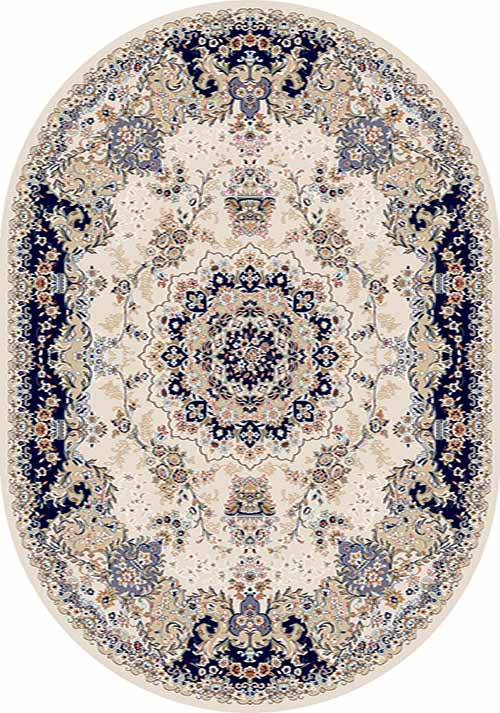 Овальный ковер SHAHREZA D211 CREAM-NAVY Российский ковер ШАХРЕЗА фабрики Меринос D211 CREAM-NAVY Цена указана за 1 квадратный метр