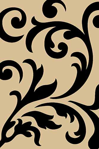 Прямоугольный ковер VISION DELUXE carving D129 BEIGE-BLACK Российский ковер ВИЖН ДЕЛЮКС фабрики Меринос D129 BEIGE-BLACK Цена указана за 1 квадратный метр