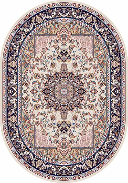 Овальный ковер SHAHREZA D212 CREAM-NAVY Российский ковер ШАХРЕЗА фабрики Меринос D212 CREAM-NAVY Цена указана за 1 квадратный метр