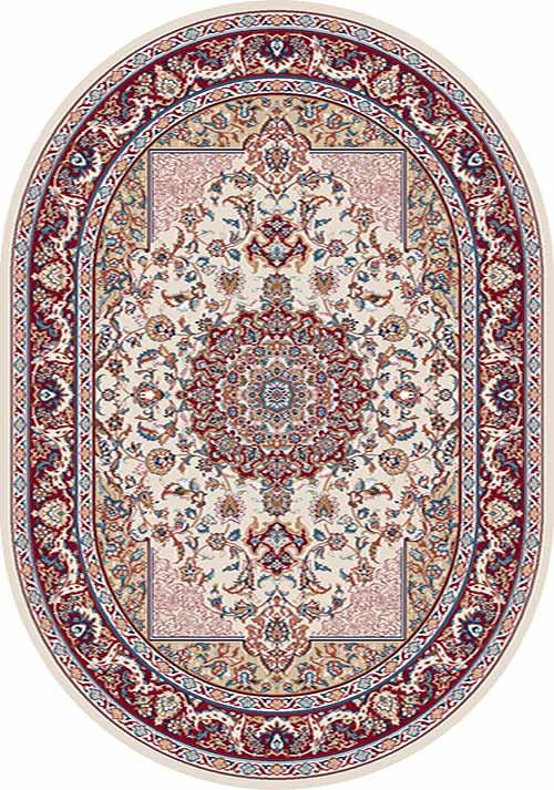 Овальный ковер SHAHREZA D212 CREAM-RED Российский ковер ШАХРЕЗА фабрики Меринос D212 CREAM-RED Цена указана за 1 квадратный метр
