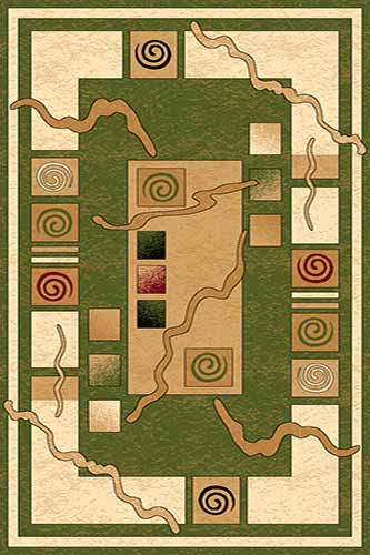 Прямоугольный ковер OLYMPOS D077 GREEN Российский ковер ОЛИМПОС фабрики Меринос D077 GREEN Цена указана за 1 квадратный метр