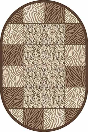 Овальный ковер MEGA carving 8320 BROWN Российский ковер МЕГА КАРВИНГ фабрики Меринос 8320 BROWN Цена указана за 1 квадратный метр