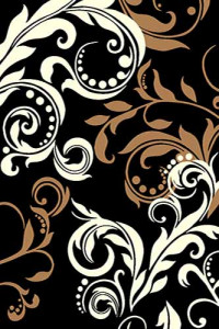 Прямоугольный ковер SUNRISE V825 BLACK-CREAM