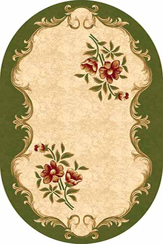 Овальный ковер KAMEA carving 5277 GREEN Российский ковер Камея Карвинг фабрики Меринос 5277 GREEN Цена указана за 1 квадратный метр