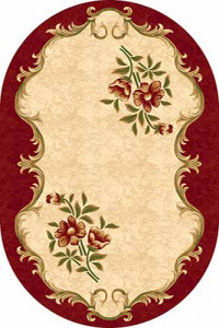 Овальный ковер KAMEA carving 5277 RED