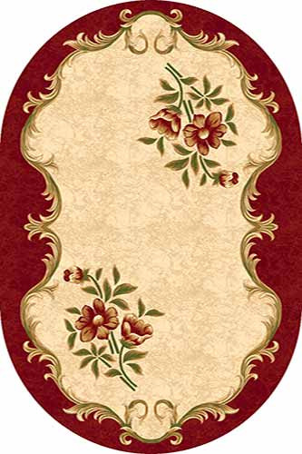 Овальный ковер KAMEA carving 5277 RED Российский ковер Камея Карвинг фабрики Меринос 5277 RED Цена указана за 1 квадратный метр