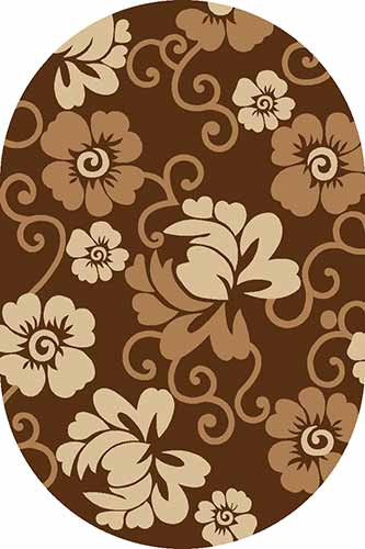 Овальный ковер SUNRISE V142 BROWN Российский ковер САНРАЙЗ фабрики Меринос V142 BROWN Цена указана за 1 квадратный метр