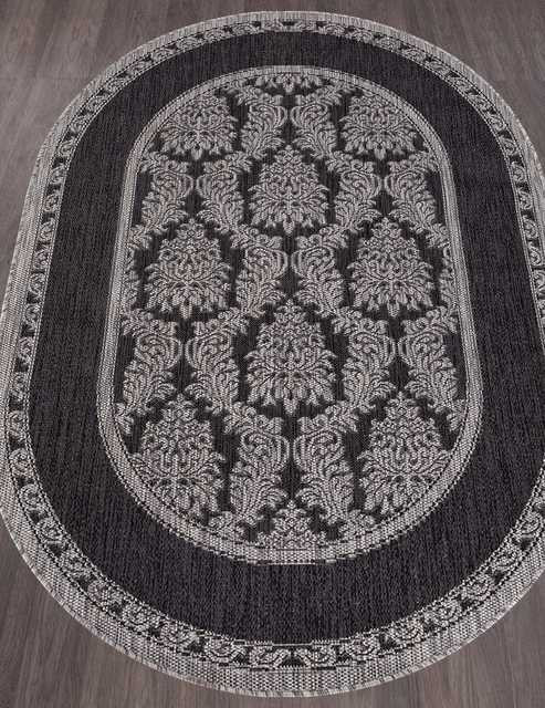 Ковёр VEGAS-S001-BLACK-GRAY-OVAL Российский Ковёр Циновка Вегас.
Цена указана за 1 кв/метр.