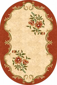 Овальный ковер KAMEA carving 5277 TERRA