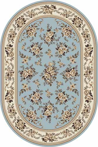 Овальный ковер VALENCIA DELUXE D241 L.BLUE-BROWN Российский ковер ВАЛЕНСИЯ ДЕЛЮКС фабрики Меринос D241 L.BLUE-BROWN Цена указана за 1 квадратный метр