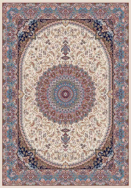 Прямоугольный ковер SHAHREZA D205 CREAM-BLUE Российский ковер ШАХРЕЗА фабрики Меринос D205 CREAM-BLUE Цена указана за 1 квадратный метр