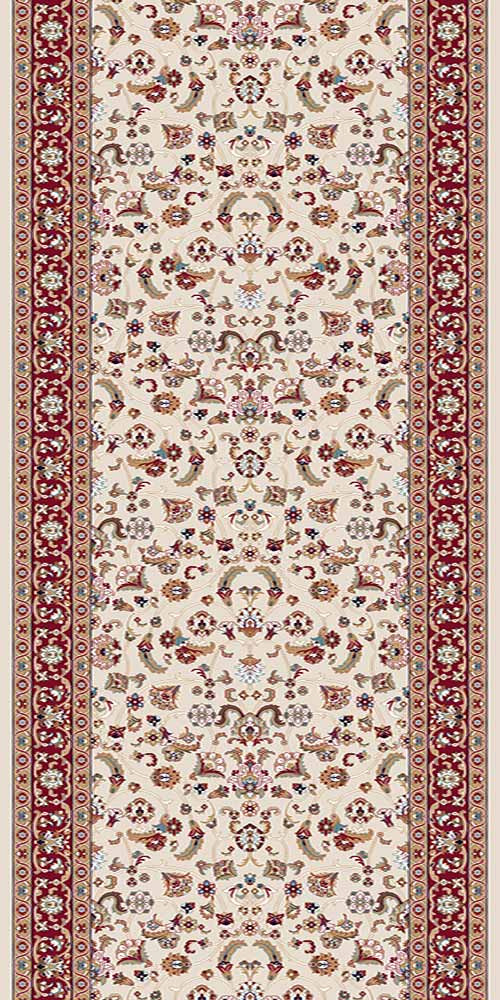 Ковровая дорожка SHAHREZA D210 CREAM-RED-2 Российский ковер ШАХРЕЗА фабрики Меринос D210 CREAM-RED-2 Цена указана за 1 квадратный метр