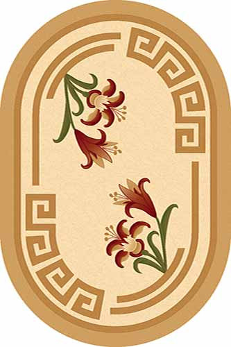 Овальный ковер KAMEA carving 5280 BEIGE Российский ковер Камея Карвинг фабрики Меринос 5280 BEIGE Цена указана за 1 квадратный метр