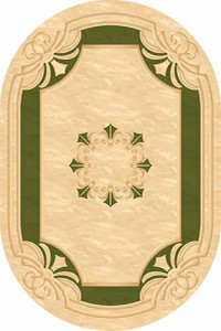 Овальный ковер KAMEA carving 5333 CREAM-GREEN