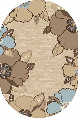 Овальный ковер MEGA carving D227 BEIGE Российский ковер МЕГА КАРВИНГ фабрики Меринос D227 BEIGE Цена указана за 1 квадратный метр