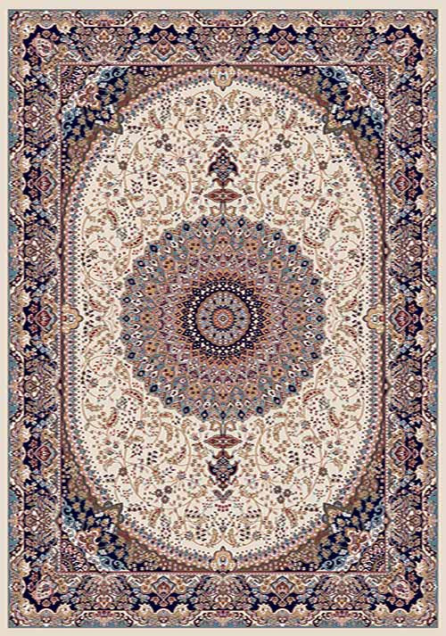 Прямоугольный ковер SHAHREZA D205 CREAM-NAVY Российский ковер ШАХРЕЗА фабрики Меринос D205 CREAM-NAVY Цена указана за 1 квадратный метр