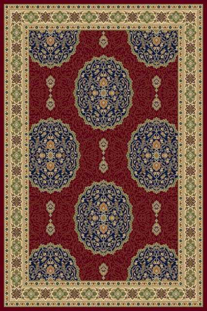 Прямоугольный ковер BUHARA D1902 RED Российский ковер БУХАРА фабрики Меринос P035 RED Цена указана за 1 квадратный метр