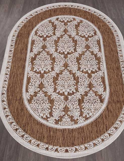 Ковёр VEGAS-S001-BROWN-CREAM-OVAL Российский Ковёр Циновка Вегас.
Цена указана за 1 кв/метр.