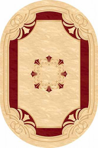 Овальный ковер KAMEA carving 5333 CREAM-RED