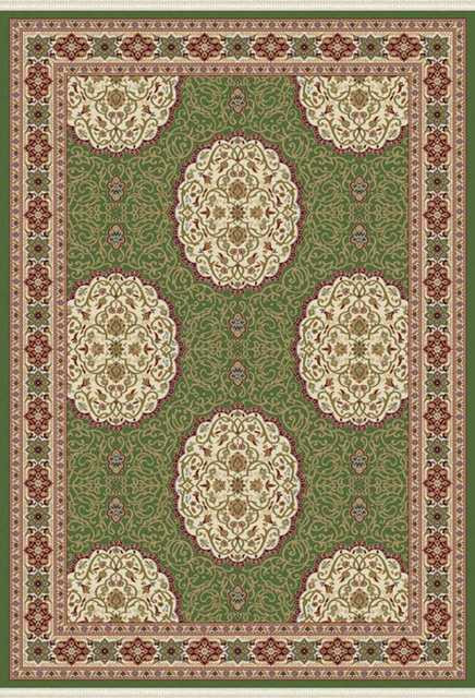 Прямоугольный ковер BUHARA D1902 GREEN Российский ковер БУХАРА фабрики Меринос P035 RED Цена указана за 1 квадратный метр