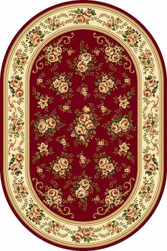 Овальный ковер VALENCIA DELUXE D241 RED Российский ковер ВАЛЕНСИЯ ДЕЛЮКС фабрики Меринос D241 RED Цена указана за 1 квадратный метр