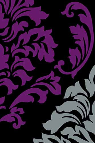 Прямоугольный ковер VISION DELUXE carving V812 BLACK-VIOLET Российский ковер ВИЖН ДЕЛЮКС фабрики Меринос V812 BLACK-VIOLET Цена указана за 1 квадратный метр