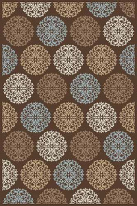 Прямоугольный ковер VALENCIA DELUXE D313 BROWN-L.BLUE