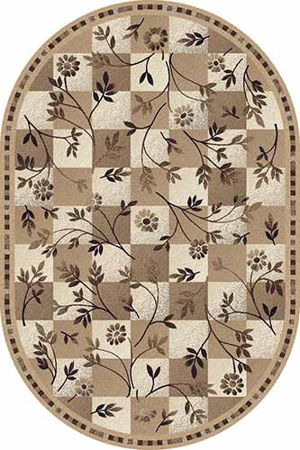 Овальный ковер VALENCIA DELUXE D244 BEIGE-BROWN Российский ковер ВАЛЕНСИЯ ДЕЛЮКС фабрики Меринос D244 BEIGE-BROWN Цена указана за 1 квадратный метр