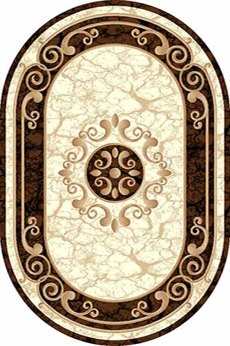 Овальный ковер SUNRISE D045 CREAM-BROWN Российский ковер САНРАЙЗ фабрики Меринос D045 CREAM-BROWN Цена указана за 1 квадратный метр