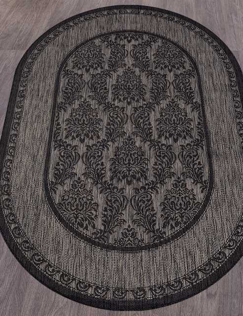Ковёр VEGAS-S001-D-GRAY-BLACK-OVAL Российский Ковёр Циновка Вегас.
Цена указана за 1 кв/метр.