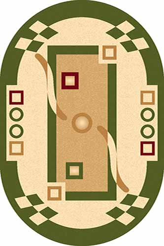 Овальный ковер KAMEA carving 5462 GREEN Российский ковер Камея Карвинг фабрики Меринос 5462 GREEN Цена указана за 1 квадратный метр