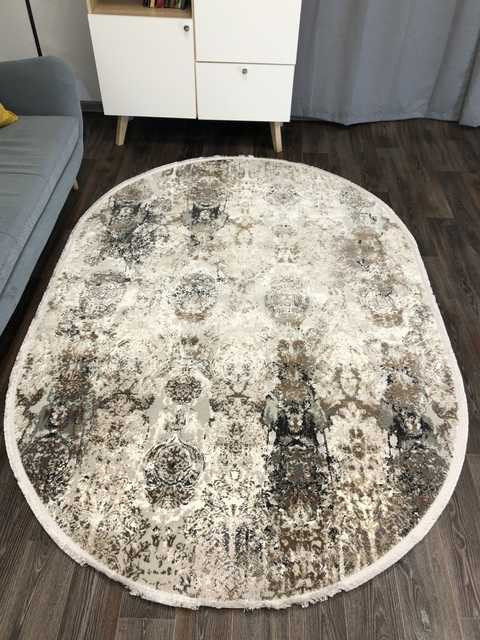 Турецкий ковер DOKU-9354B-GREY-BROWN-OVAL Восточные ковры DOKUЦена указана за квадратный метр