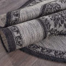 Ковёр VEGAS-S001-GRAY-BLACK-OVAL