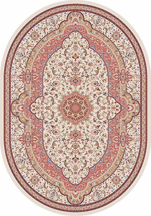 Овальный ковер MASHHAD D208 CREAM-PINK Российский ковер МАШХАД фабрики Меринос D208 CREAM-PINK Цена указана за 1 квадратный метр