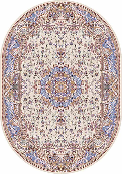 Овальный ковер MASHHAD D209 CREAM-BLUE Российский ковер МАШХАД фабрики Меринос D209 CREAM-BLUE Цена указана за 1 квадратный метр