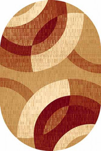 Овальный ковер KAMEA carving 6786 BEIGE-RED