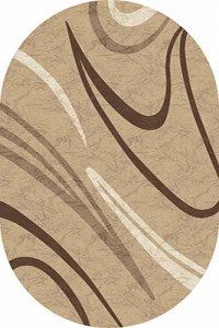 Овальный ковер MEGA carving D265 L.BEIGE