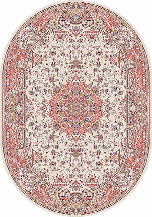 Овальный ковер MASHHAD D209 CREAM-PINK Российский ковер МАШХАД фабрики Меринос D209 CREAM-PINK Цена указана за 1 квадратный метр