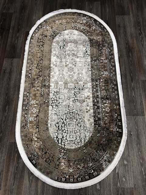 Турецкий ковер DOKU-9365B-GREY-BROWN-OVAL Восточные ковры DOKUЦена указана за квадратный метр