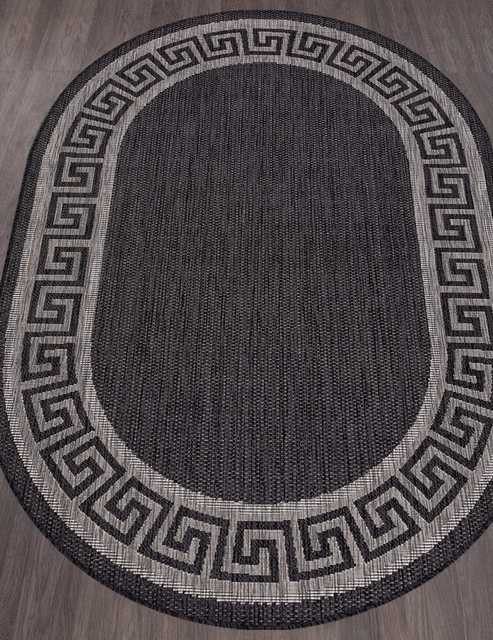 Ковёр VEGAS-S002-BLACK-GRAY-OVAL Российский Ковёр Циновка Вегас.
Цена указана за 1 кв/метр.