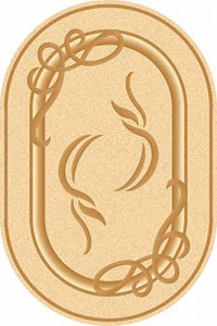 Овальный ковер KAMEA carving A704 CREAM