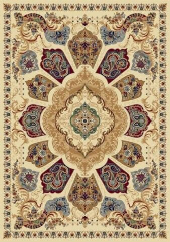 Прямоугольный ковер BUHARA D428 CREAM Российский ковер БУХАРА фабрики Меринос P035 RED Цена указана за 1 квадратный метр