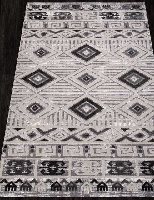 Турецкий ковер ECLIPSE-QP002-WHITE-D-GRAY-STAN Восточные ковры ECLIPSEЦена указана за квадратный метр