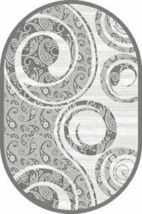 Овальный ковер MEGA carving D269 GRAY