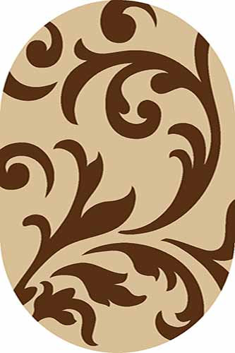 Овальный ковер SUNRISE D129 BEIGE-BROWN Российский ковер САНРАЙЗ фабрики Меринос D129 BEIGE-BROWN Цена указана за 1 квадратный метр