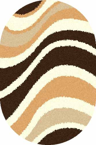 Овальный ковер SHAGGY ULTRA S607 BEIGE-BROWN Российский ковер ШАГГИ УЛЬТРА фабрики Меринос S607 BEIGE-BROWN Цена указана за 1 квадратный метр