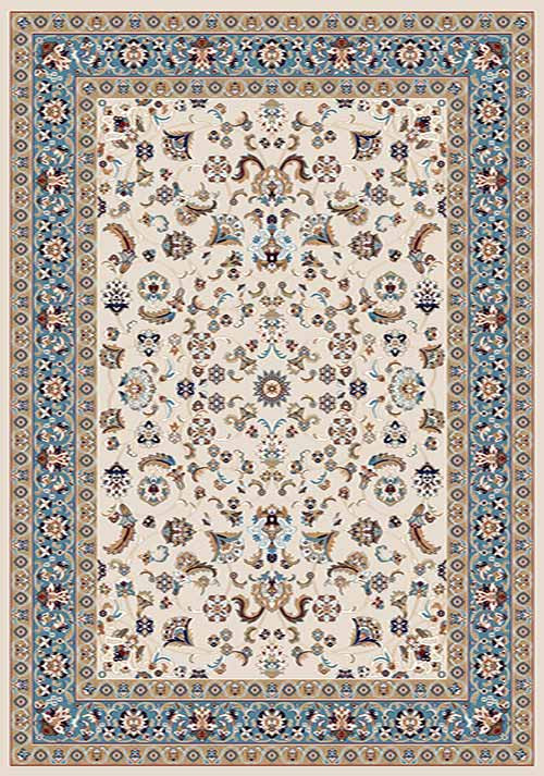 Прямоугольный ковер SHAHREZA D210 CREAM-BLUE-2 Российский ковер ШАХРЕЗА фабрики Меринос D210 CREAM-BLUE-2 Цена указана за 1 квадратный метр