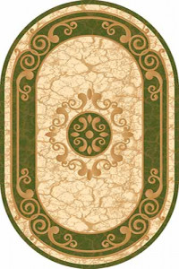 Овальный ковер KAMEA carving D045 GREEN